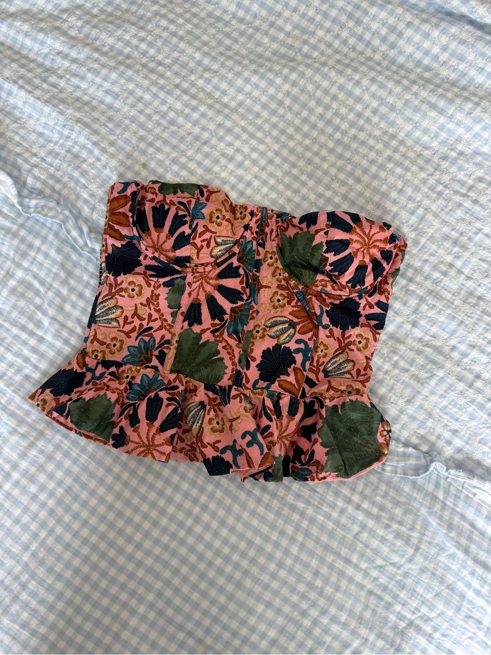 Girls' Pink Floral Ruffle Skirted Bottoms